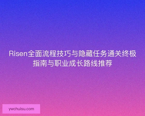 Risen全面流程技巧与隐藏任务通关终极指南与职业成长路线推荐